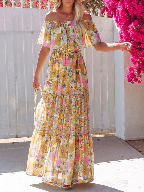 Ava - Maxi Dress with Floral Print and Ruffled Details