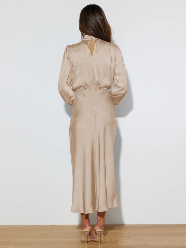 Jocelyn - High Neck Maxi Dress with Long Sleeves