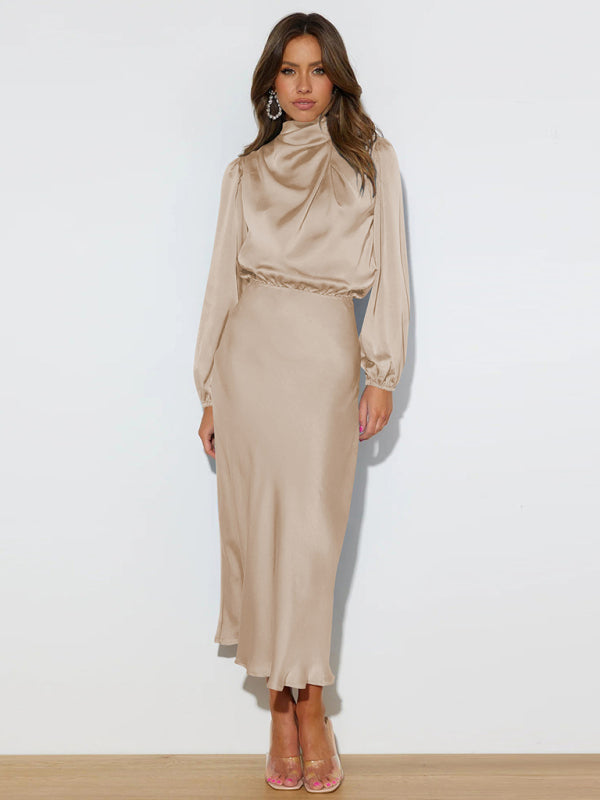 Jocelyn - High Neck Maxi Dress with Long Sleeves