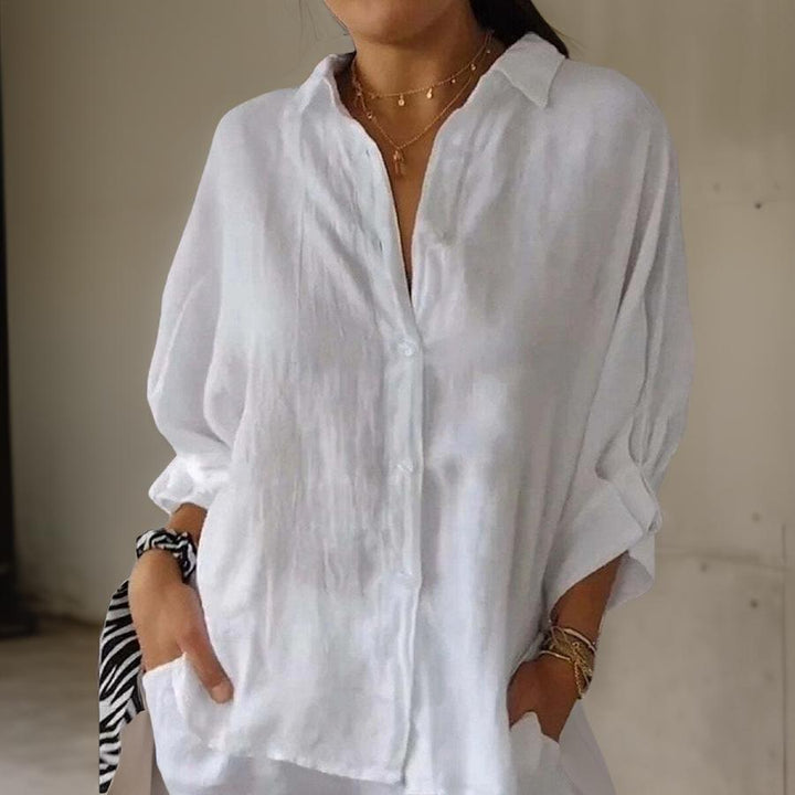 Sophia - Timeless Cotton Blend Blouse