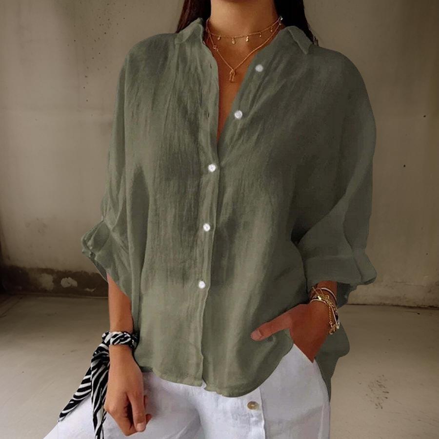 Sophia - Timeless Cotton Blend Blouse