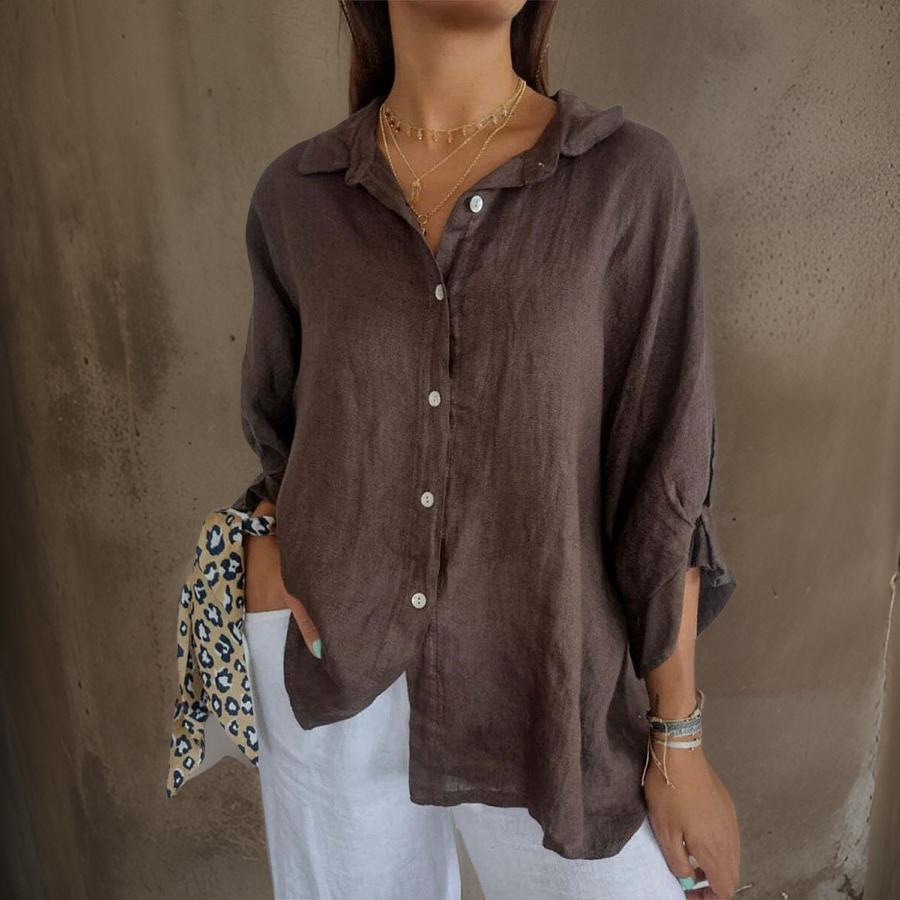 Sophia - Timeless Cotton Blend Blouse