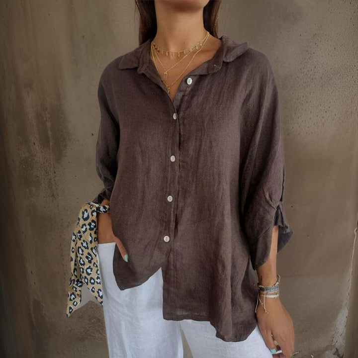 Sophia - Timeless Cotton Blend Blouse