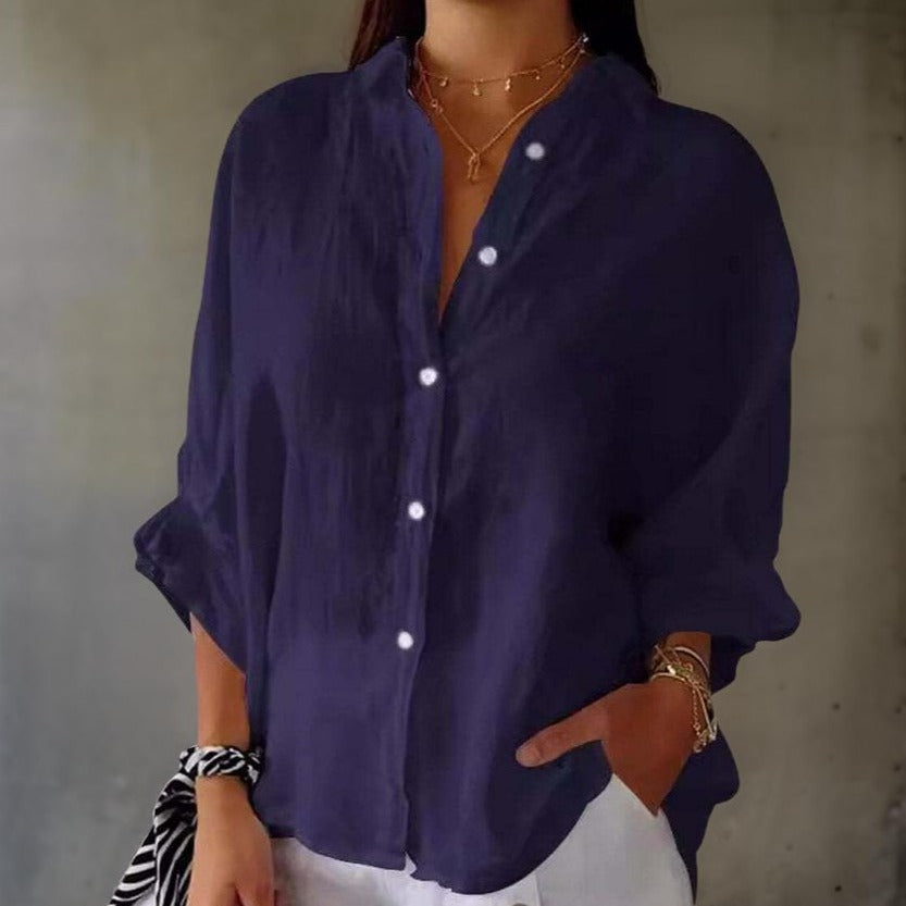 Sophia - Timeless Cotton Blend Blouse