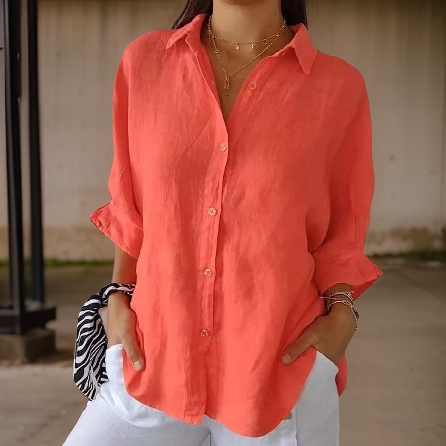 Sophia - Timeless Cotton Blend Blouse