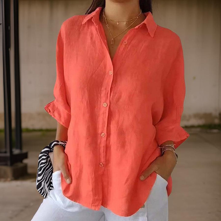 Sophia - Timeless Cotton Blend Blouse