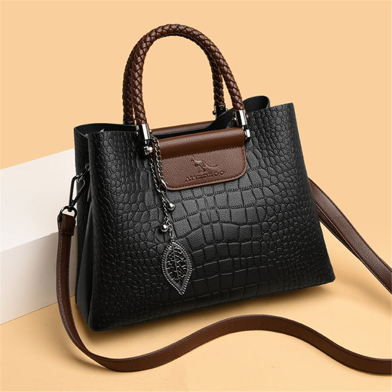 Barbara - Structured Leather Top Handle Bag