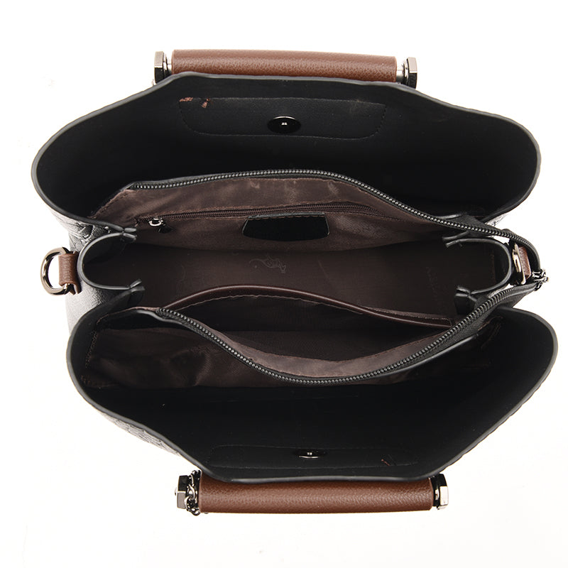 Barbara - Structured Leather Top Handle Bag